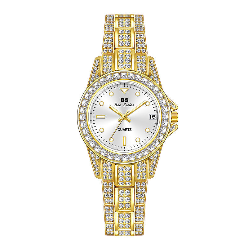 Luxury women's watch with date display