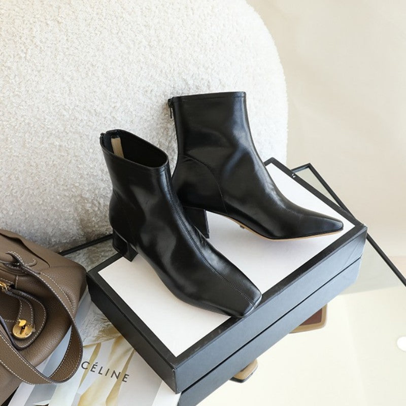 Classic block heel ankle boots for a timeless style