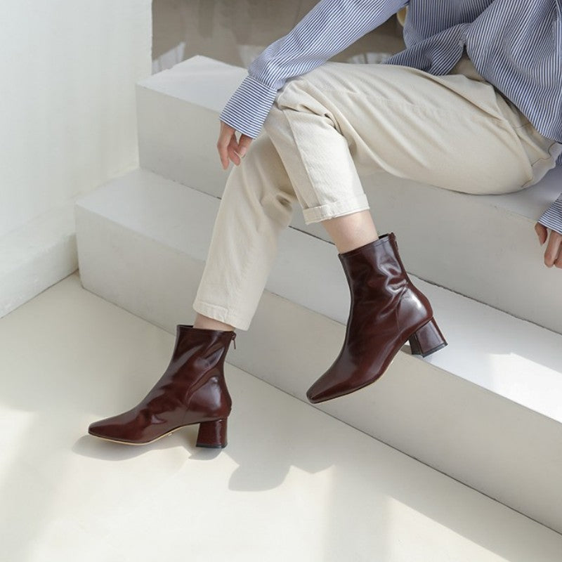 Classic block heel ankle boots for a timeless style