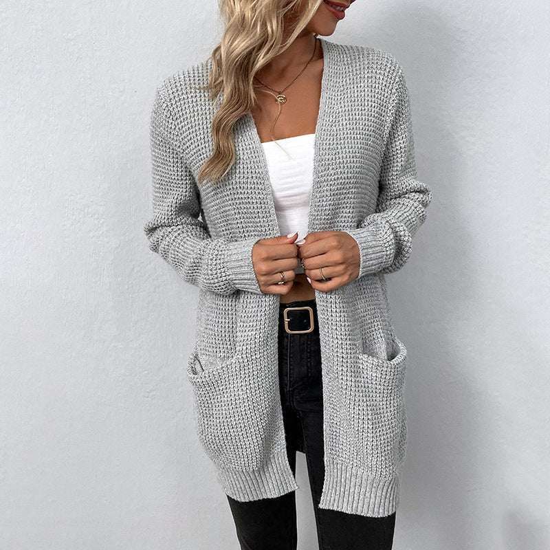 Cozy Women's Knit Open-Front Cardigan for All-Day Comfort