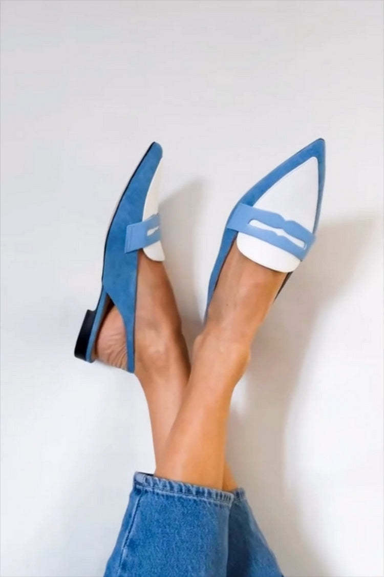 Blue Slingback Loafers - Effortlessly Chic and Comfortable