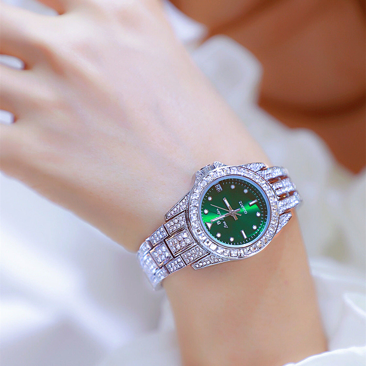 Luxury women's watch with date display