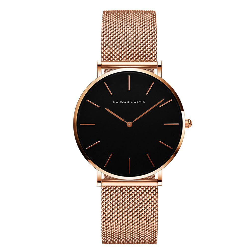 Women's watch with ultra-thin and elegant mesh strap