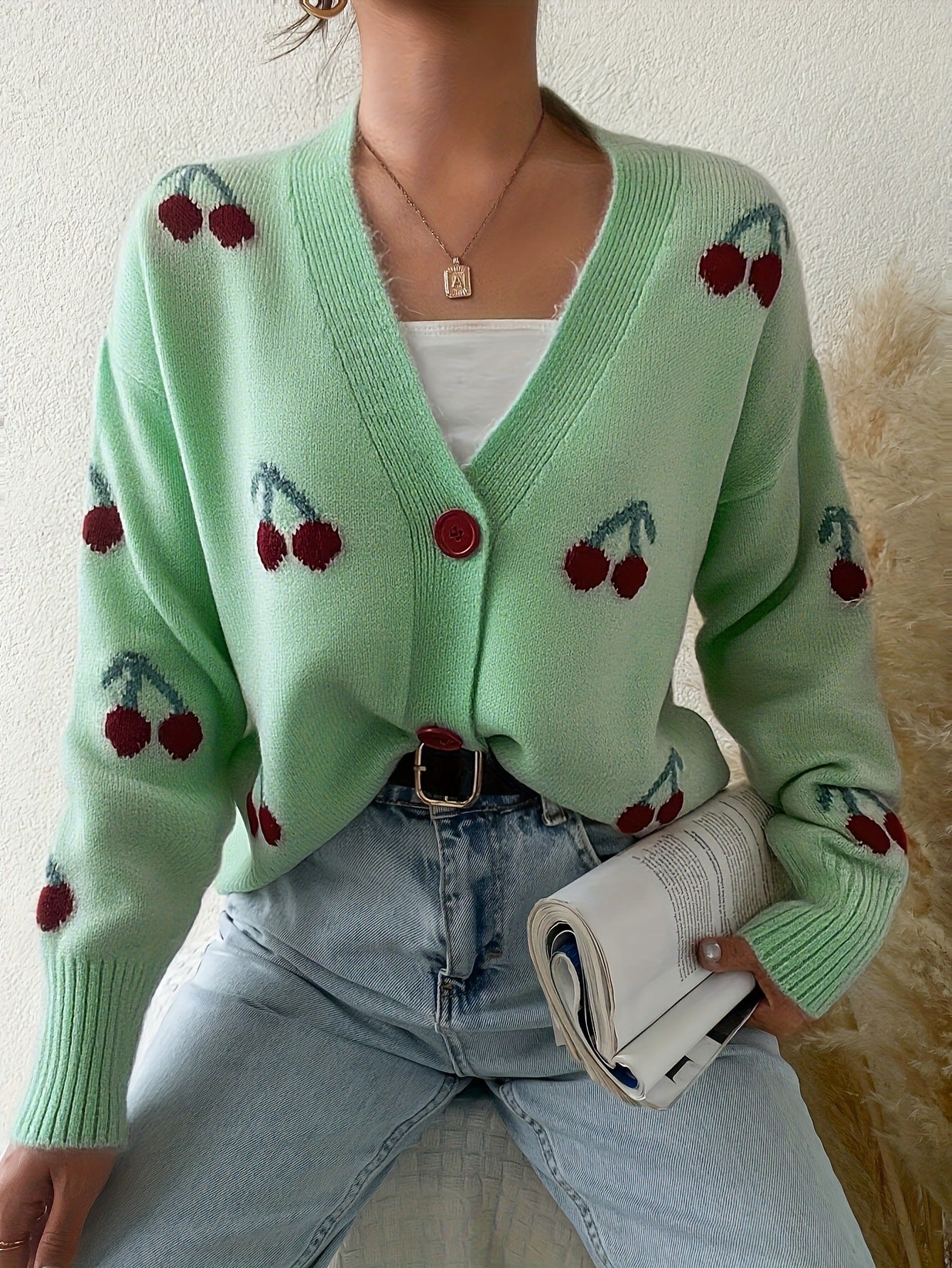 Chic Button-Front Long-Sleeve Cardigan for Effortless Everyday Style