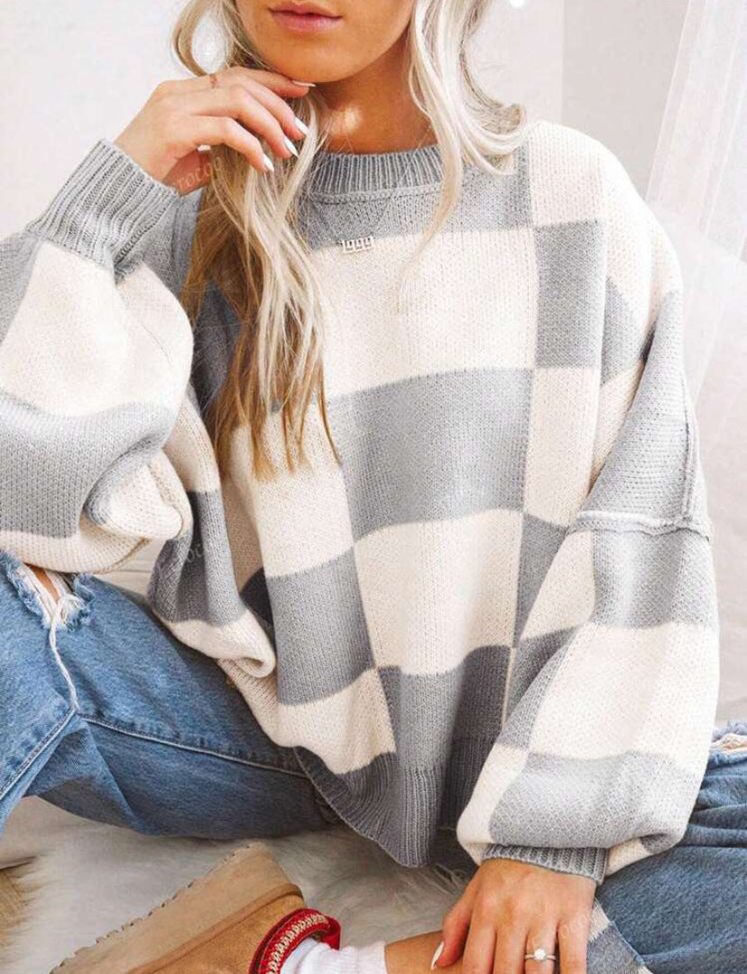 Cozy Casual Loose-Fit Long-Sleeve Sweater