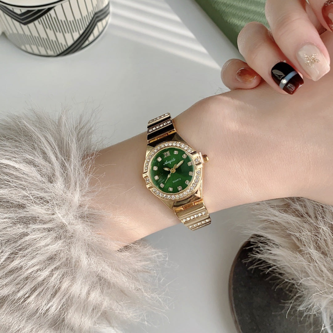 Elegant Quartz Watch with Small Sophisticated Dial