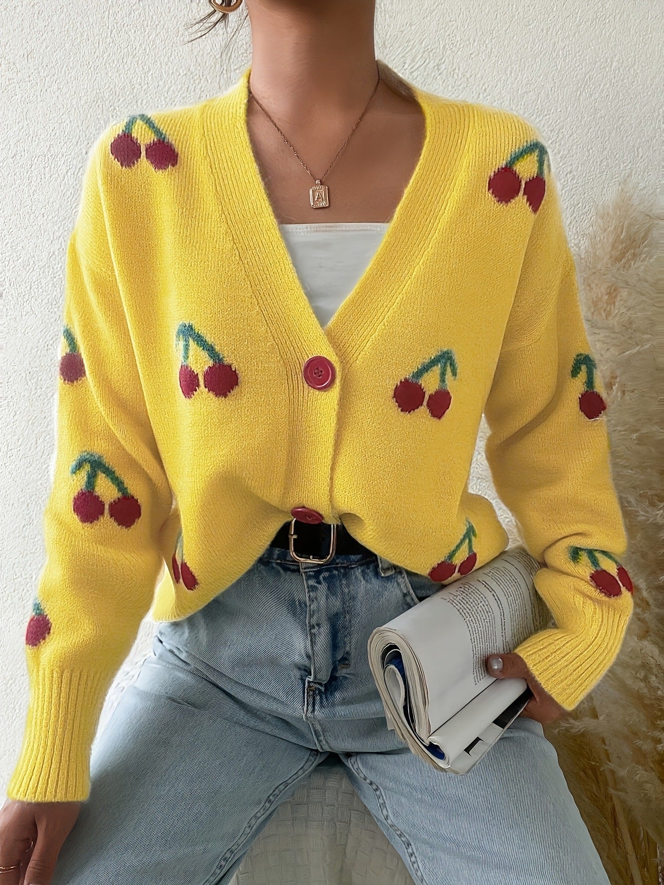 Chic Button-Front Long-Sleeve Cardigan for Effortless Everyday Style