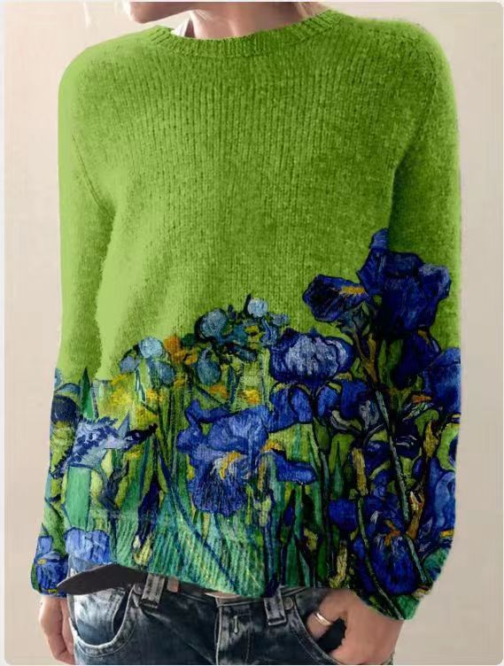 Floral Embroidered Women's Sweater - Stylish and Comfortable Beginner's Love