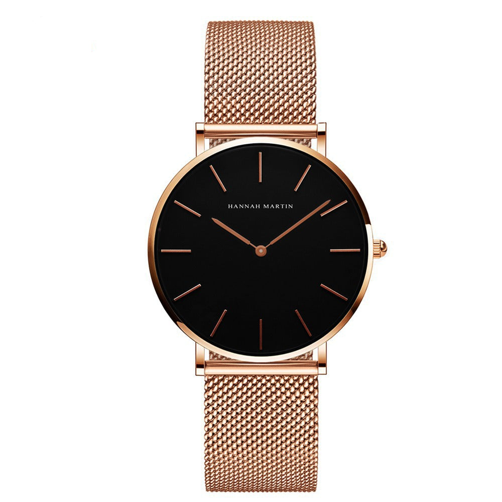 Women's watch with ultra-thin and elegant mesh strap
