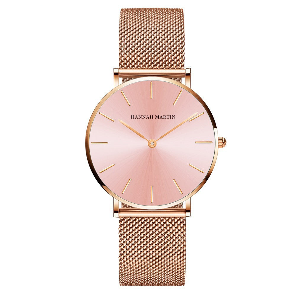 Women's watch with ultra-thin and elegant mesh strap