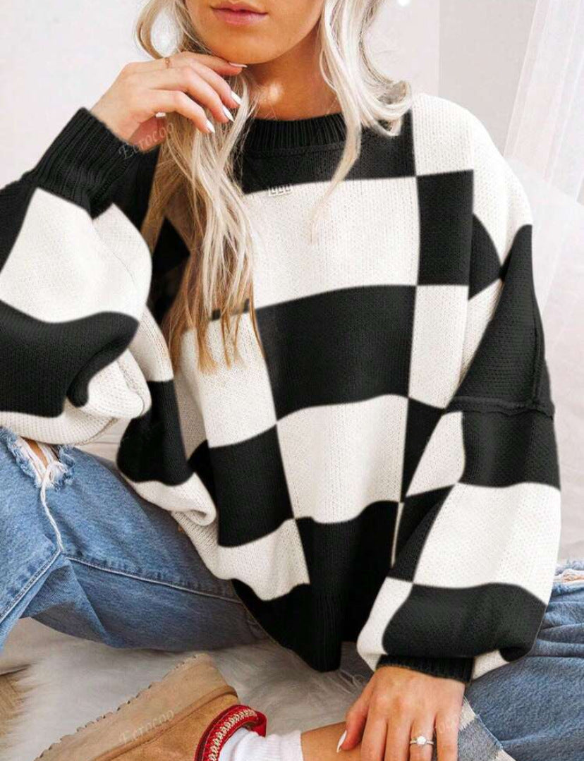 Cozy Casual Loose-Fit Long-Sleeve Sweater