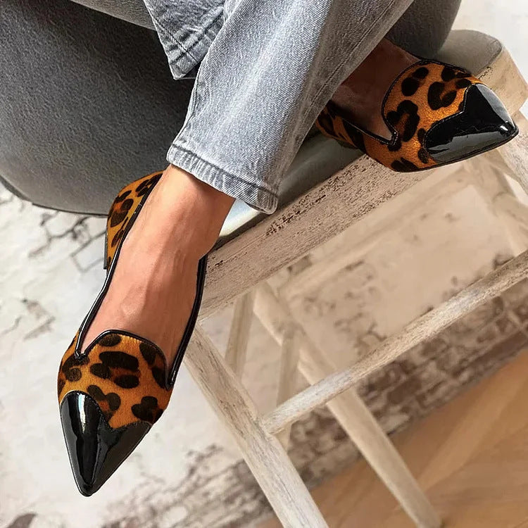 Elegant Animal-Print Ballet Flats