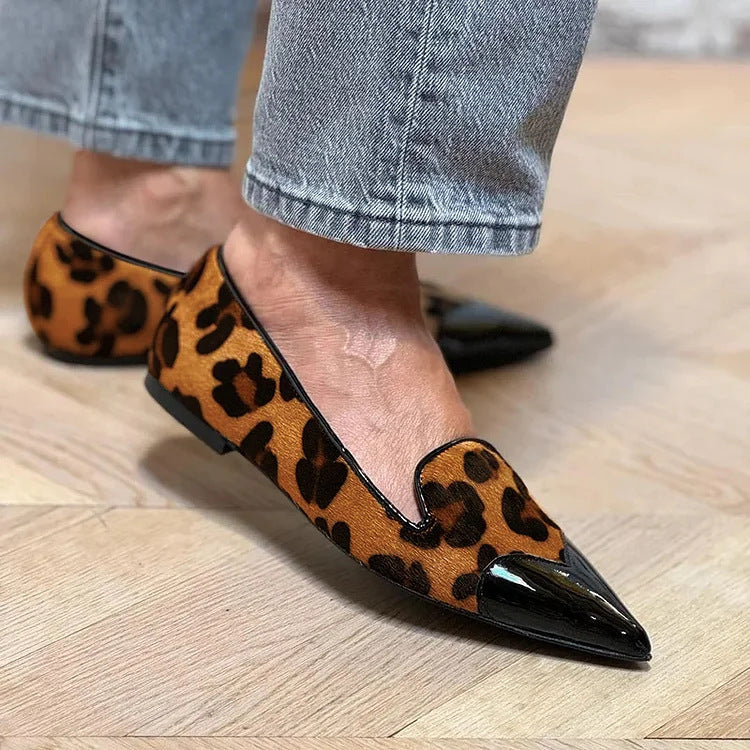 Elegant Animal-Print Ballet Flats