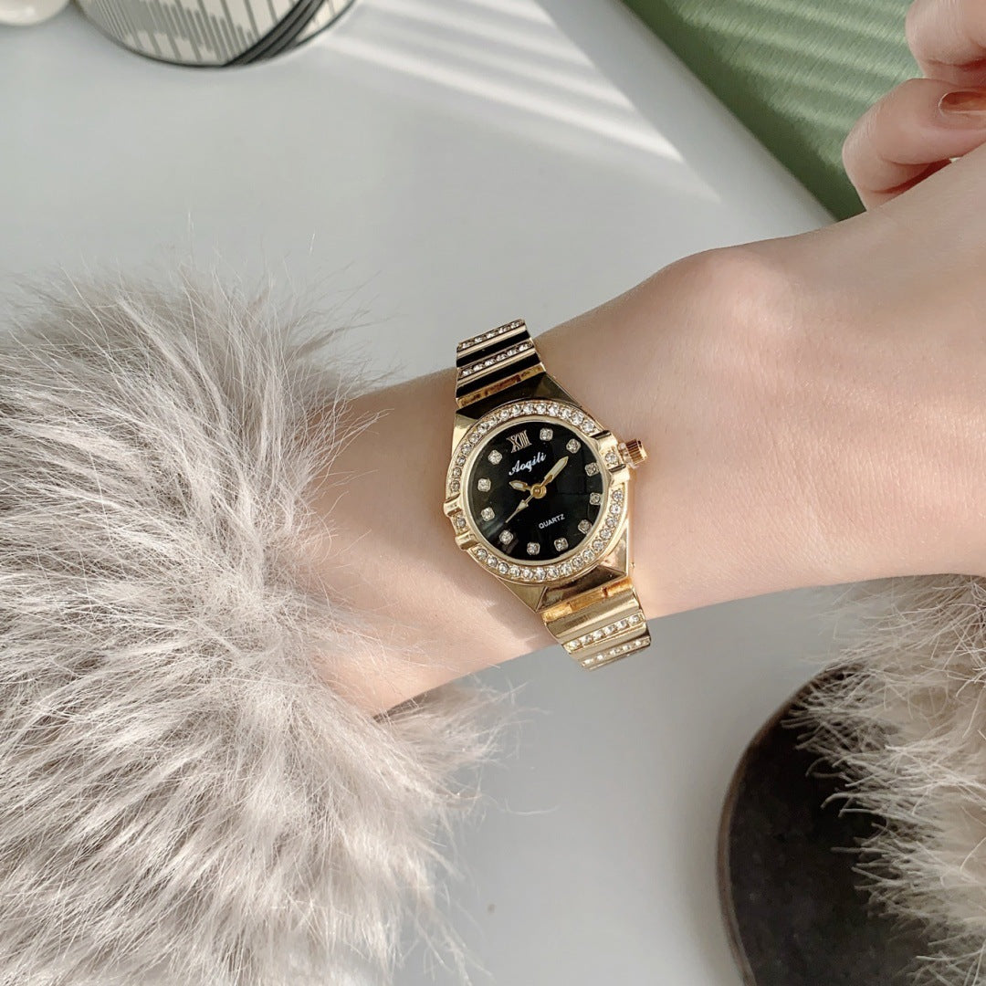 Elegant Quartz Watch with Small Sophisticated Dial