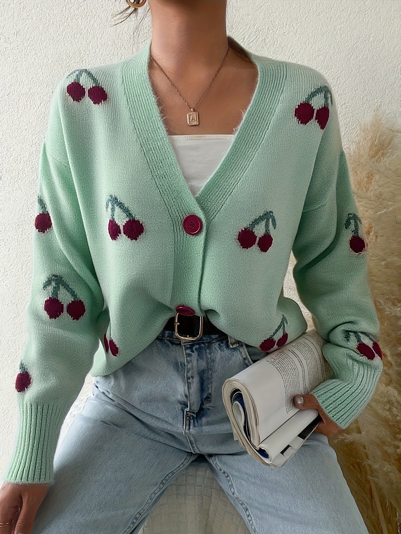 Chic Button-Front Long-Sleeve Cardigan for Effortless Everyday Style