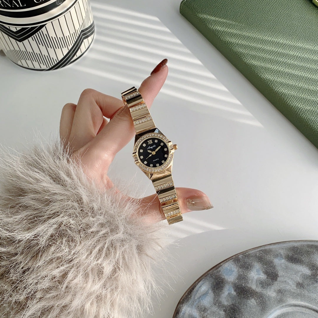 Elegant Quartz Watch with Small Sophisticated Dial