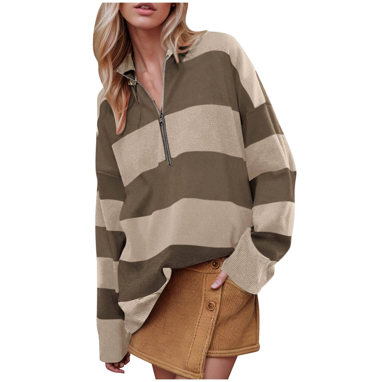 Cozy Long-Sleeve Half-Zip Pullover Sweater