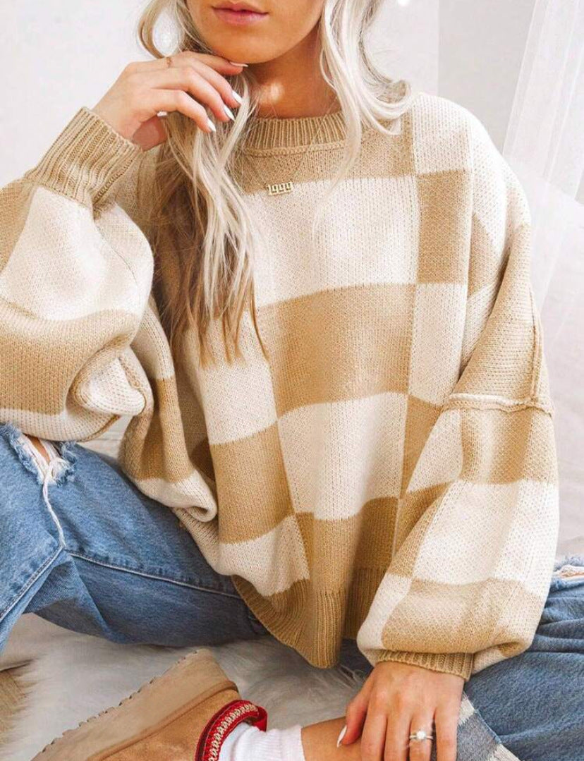 Cozy Casual Loose-Fit Long-Sleeve Sweater