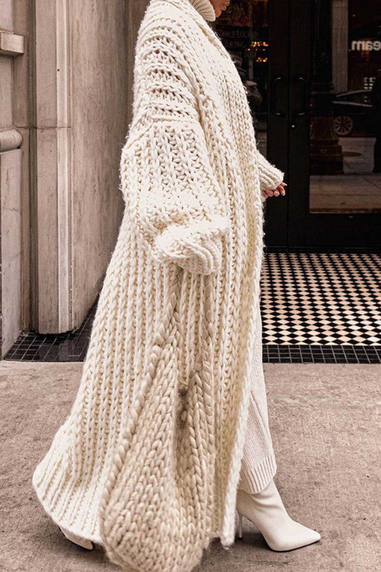 Cozy Long Knitted Cardigan for Women