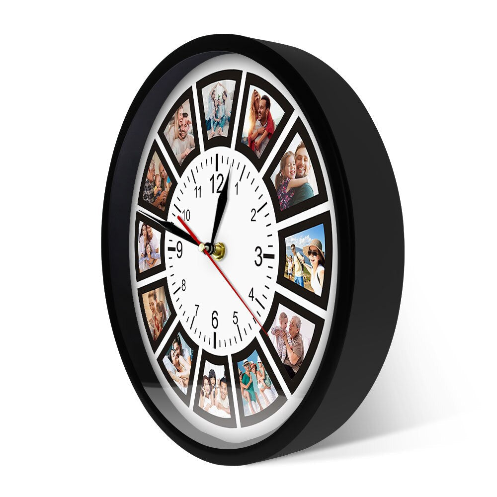 Camena - Unique Personalized Wall Clock with Photos for Cozy Home Decoration