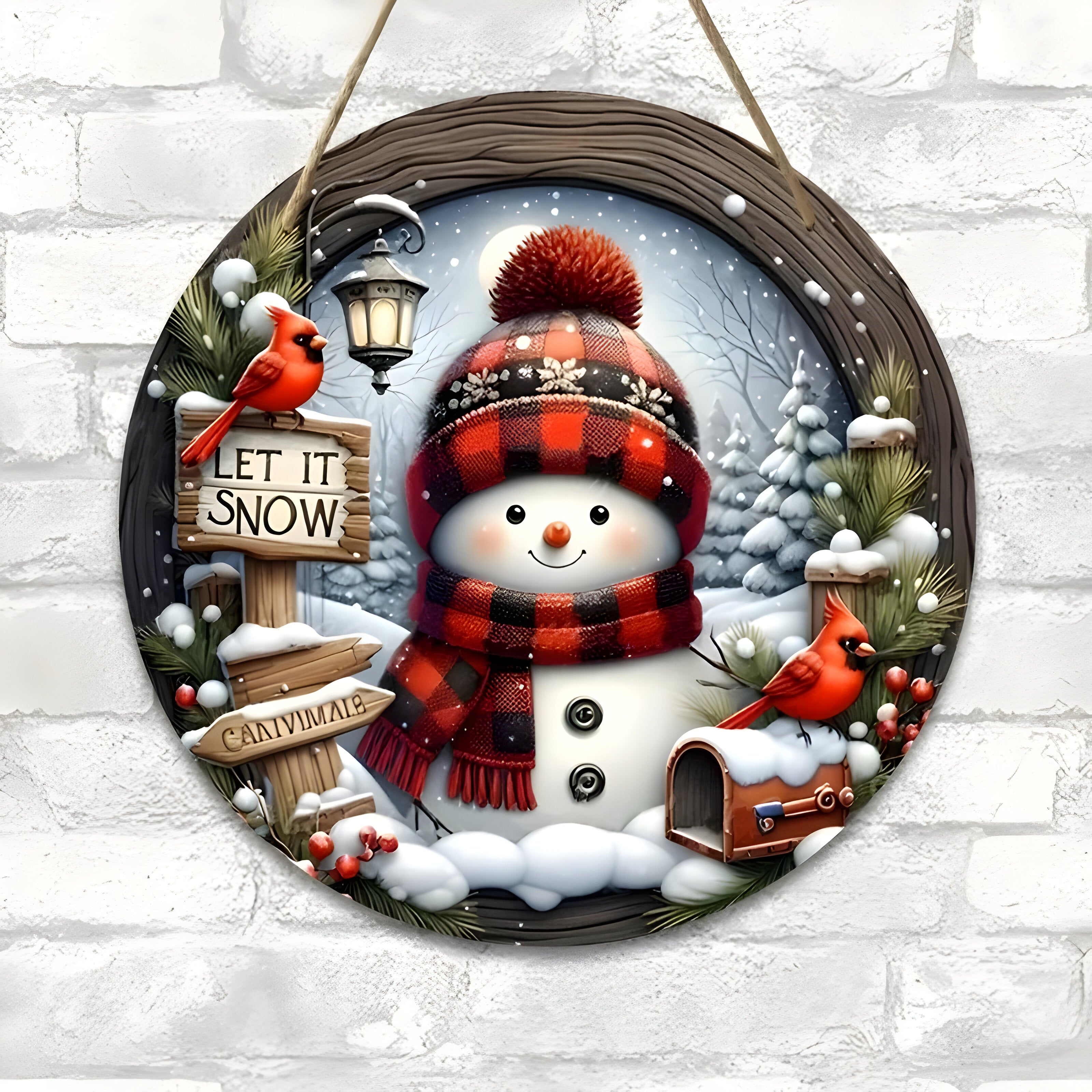 Festive Elegance | Acrylic Wreath for Christmas Table Decoration – Ideal for Wall or Door Decoration