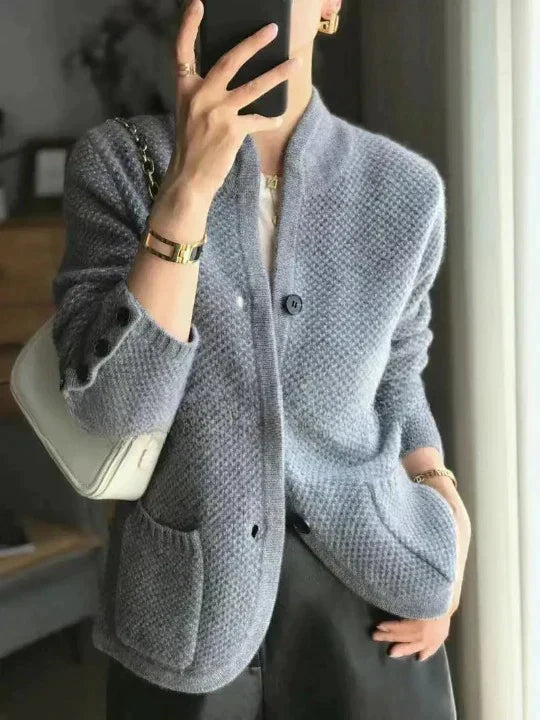 Women's Cozy Wool Button Cardigan — Effortless, Elegant Layering