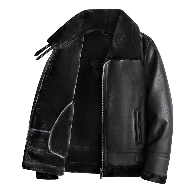Casual and Stylish Leather Aviator Jacket for Men and Women