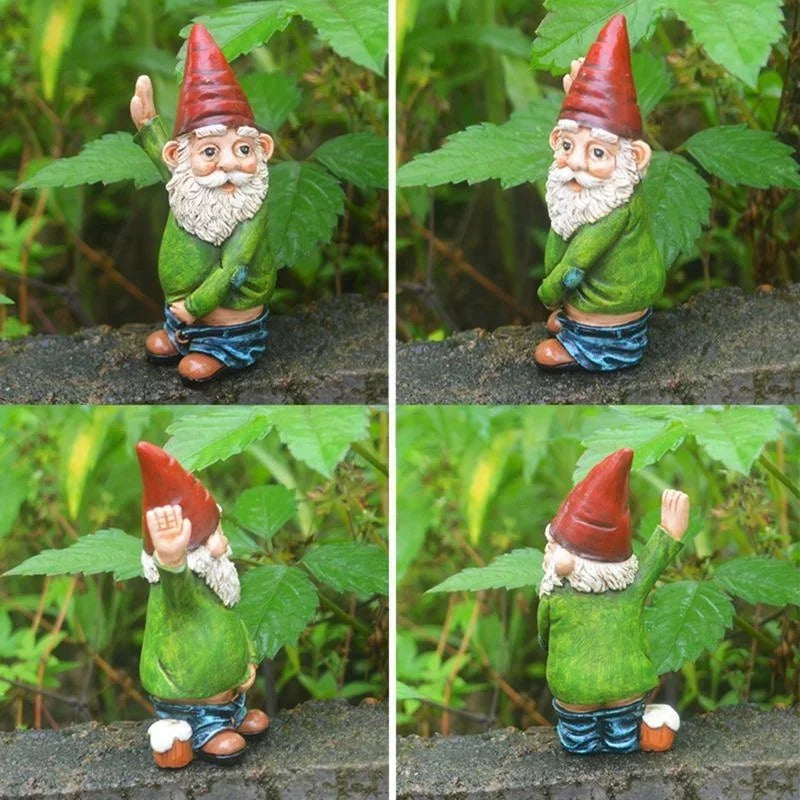 Casta - Creative Gnome Figurine Made of Resin with Elegant White Beard