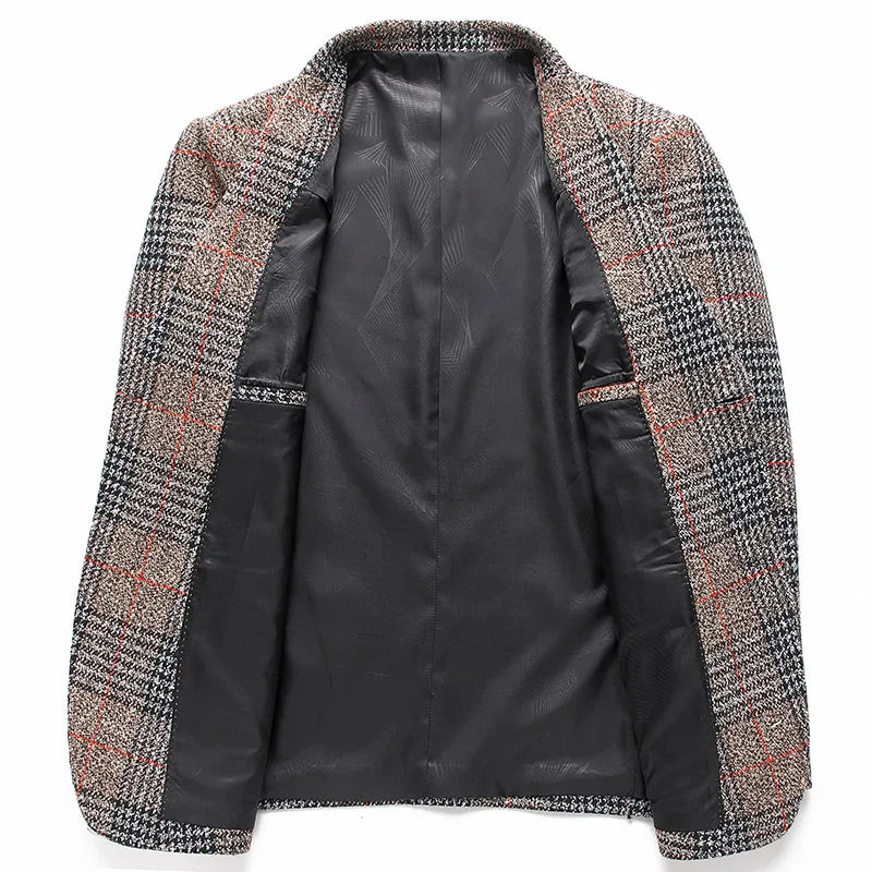 Giovanni men's checkered sports jacket for a stylish appearance