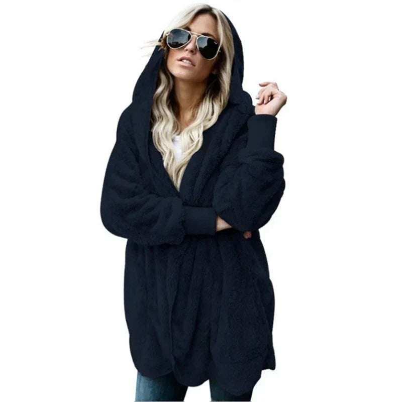 Women's Open-Front Hooded Cardigan - Cozy, Lightweight Layer