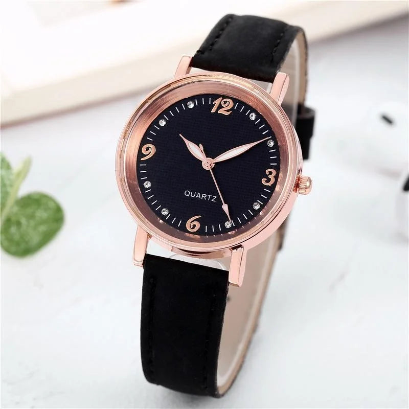 Elegant watch with a stylish leather strap