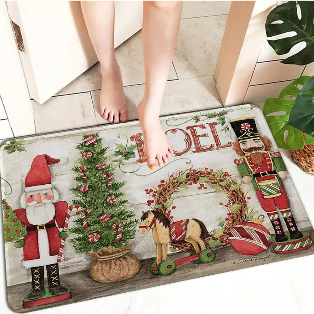 FestivaMat - Charming decorative doormats with vintage vehicles and peaceful holiday scenes