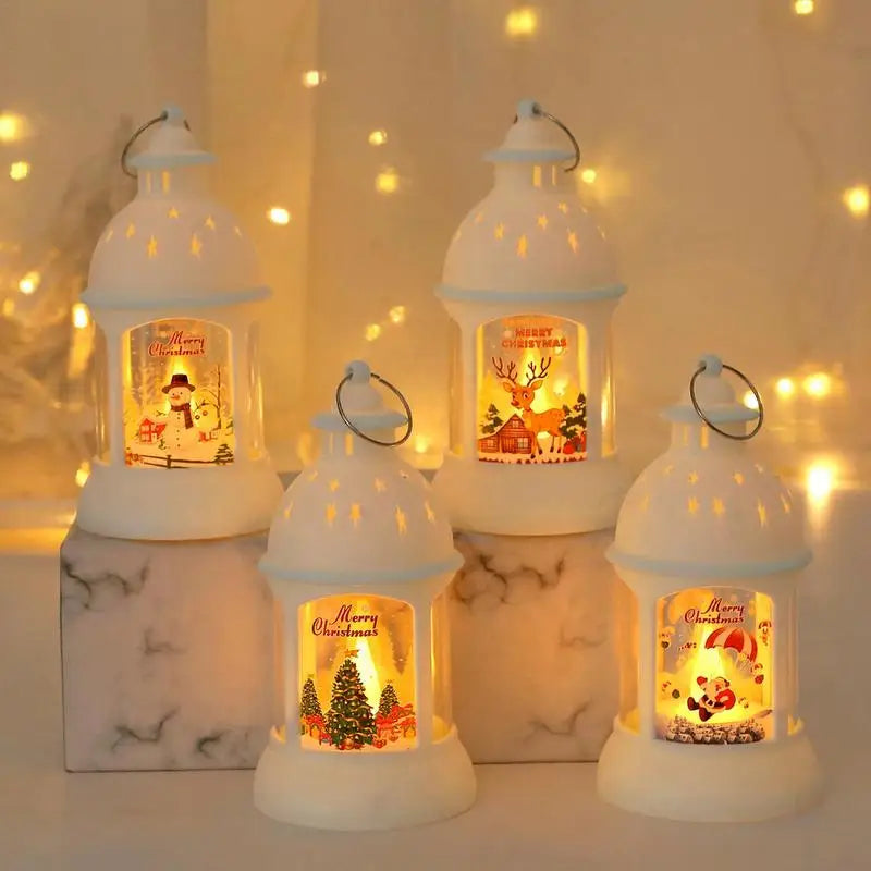 SantaGlow - Festive LED Lanterns with Santa Claus Design for a Cozy Christmas Atmosphere
