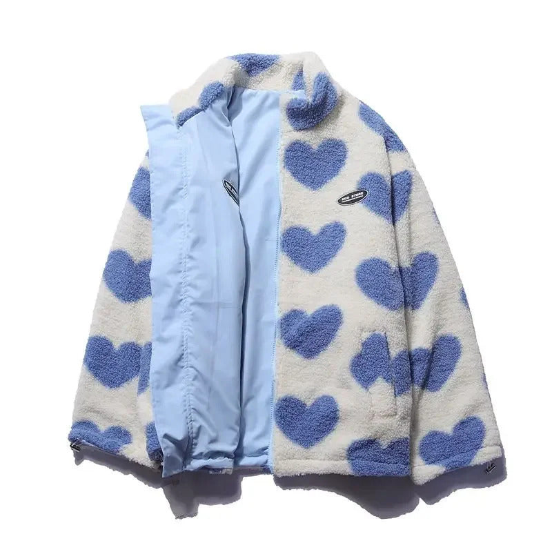 Dianne – Cozy Reversible Heart-Print Jacket for Everyday Comfort