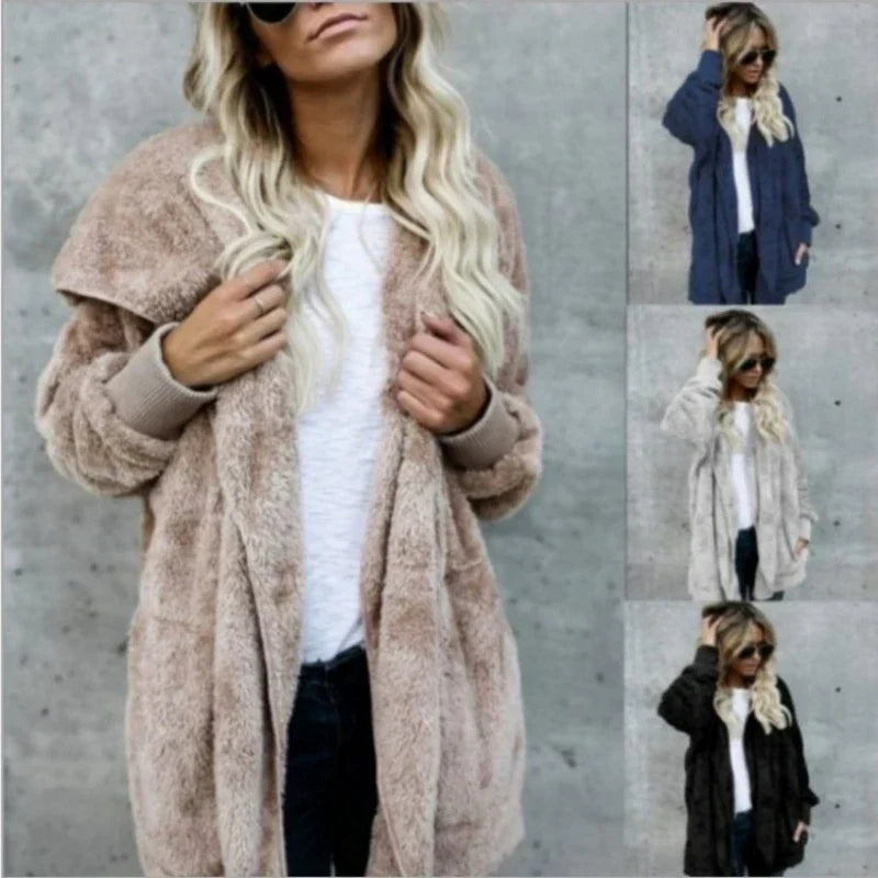 Women's Open-Front Hooded Cardigan - Cozy, Lightweight Layer