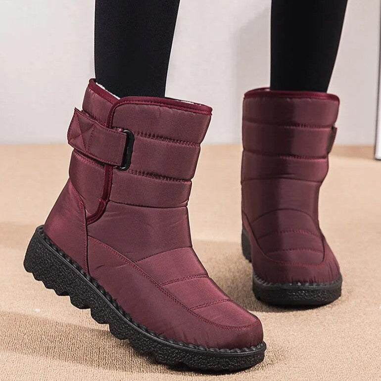Women's Winter Boots with Velcro Strap – Easy On/Off and Cozy Warmth