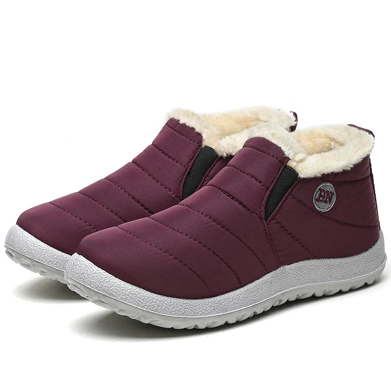 Women's warm and comfortable snow boots with a non-slip sole