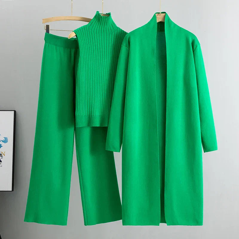 Jessica | Three-Piece Women's Cardigan and Pants Set