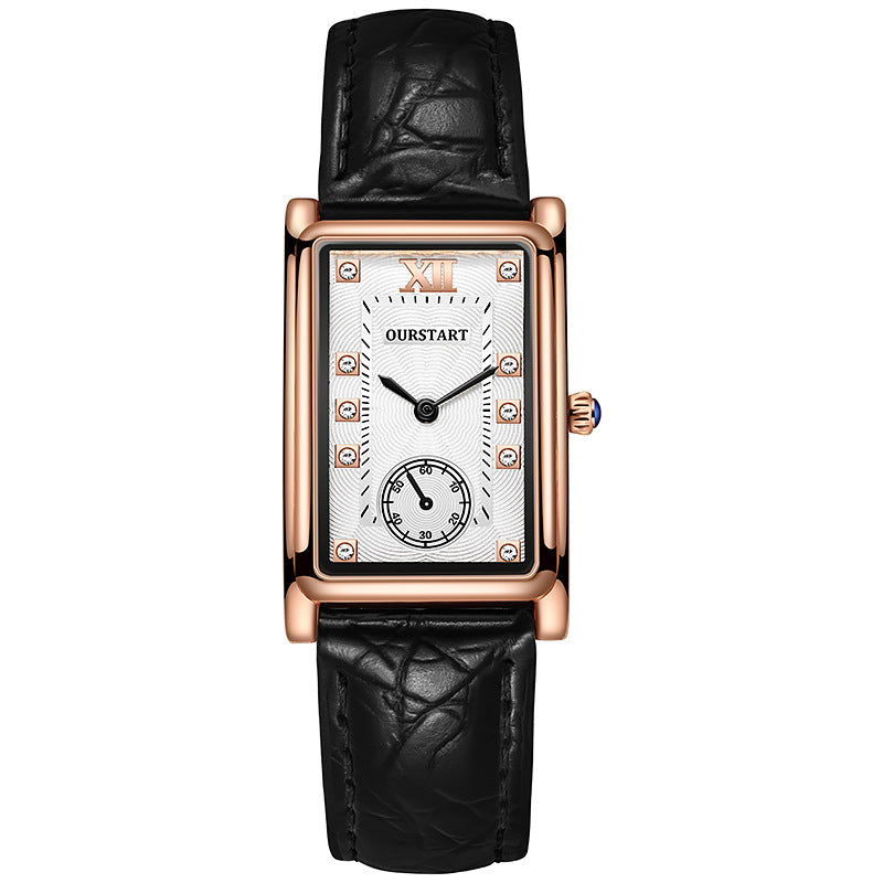 Chic Leather Couple Wristwatch - The Perfect Accessory for Stylish Moments