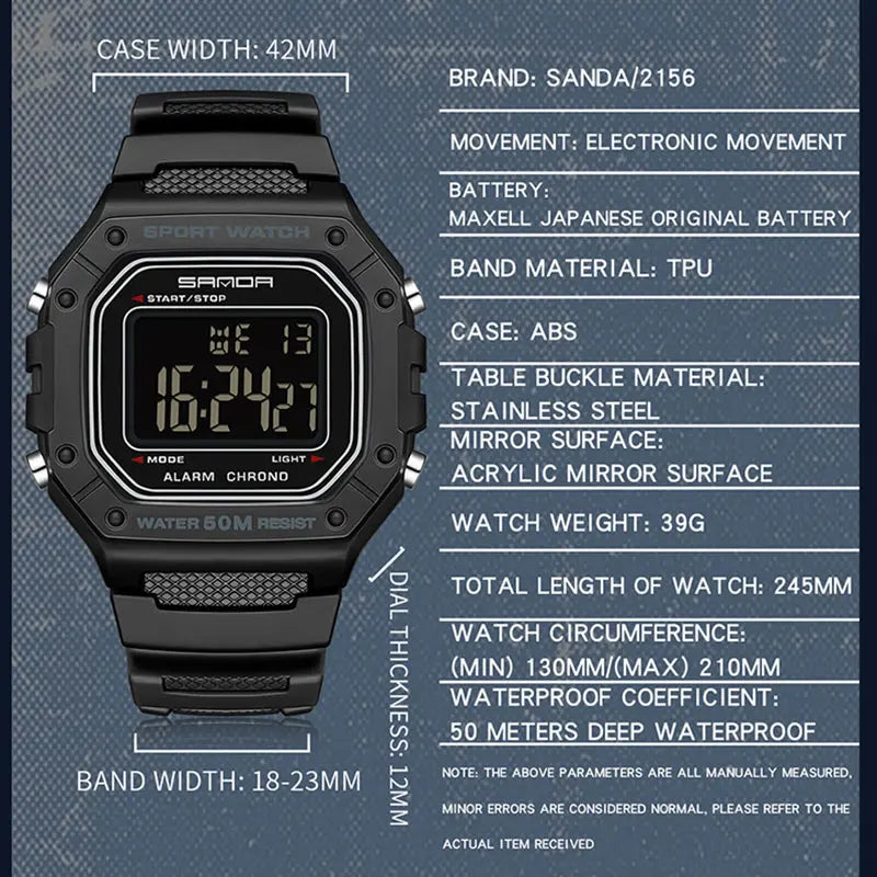 Military Digital Watch, Durable and Reliable