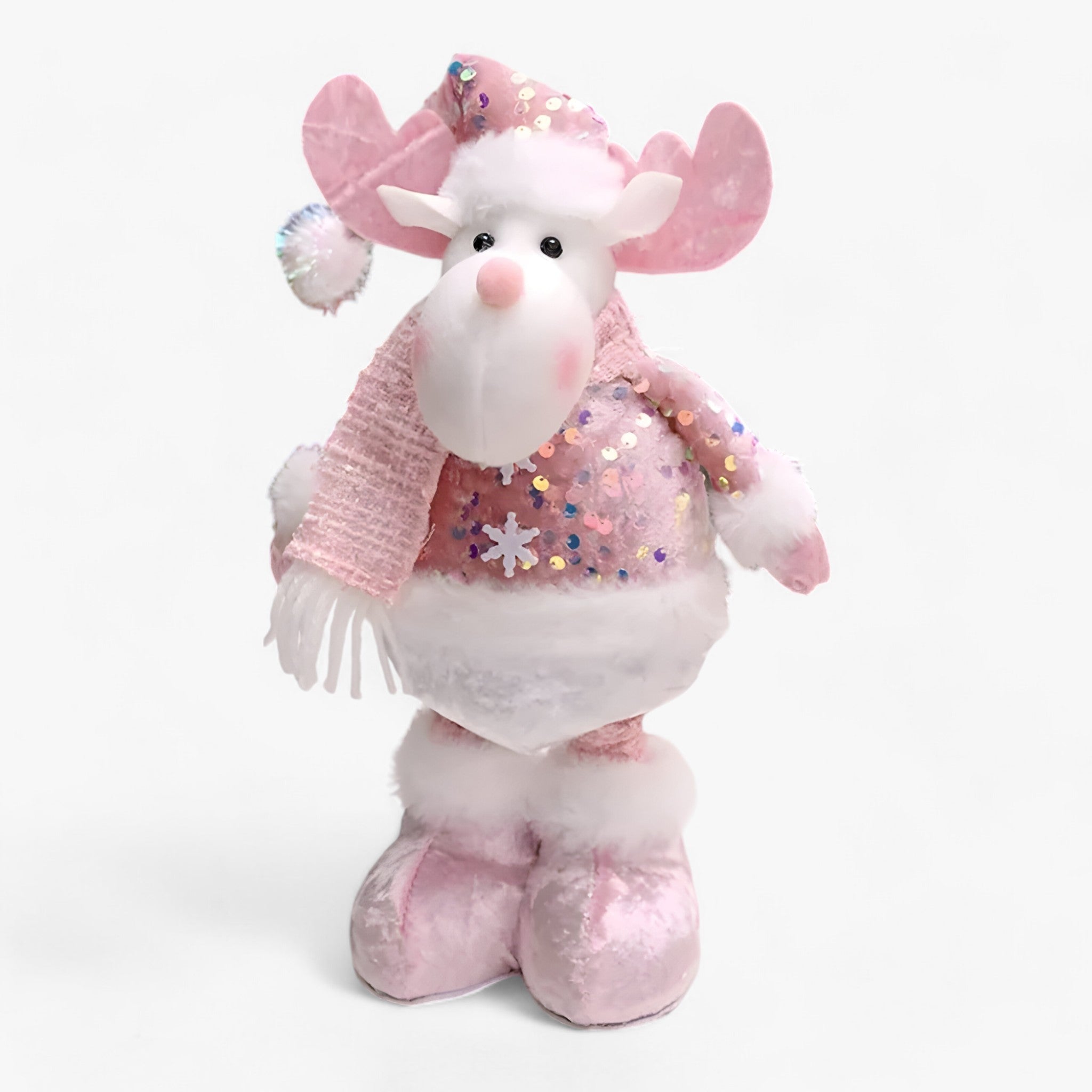 Magisk Winter Atmosphere | Christmas Decoration with Snowman in Old Pink – Add Charm and Coziness to Your Home