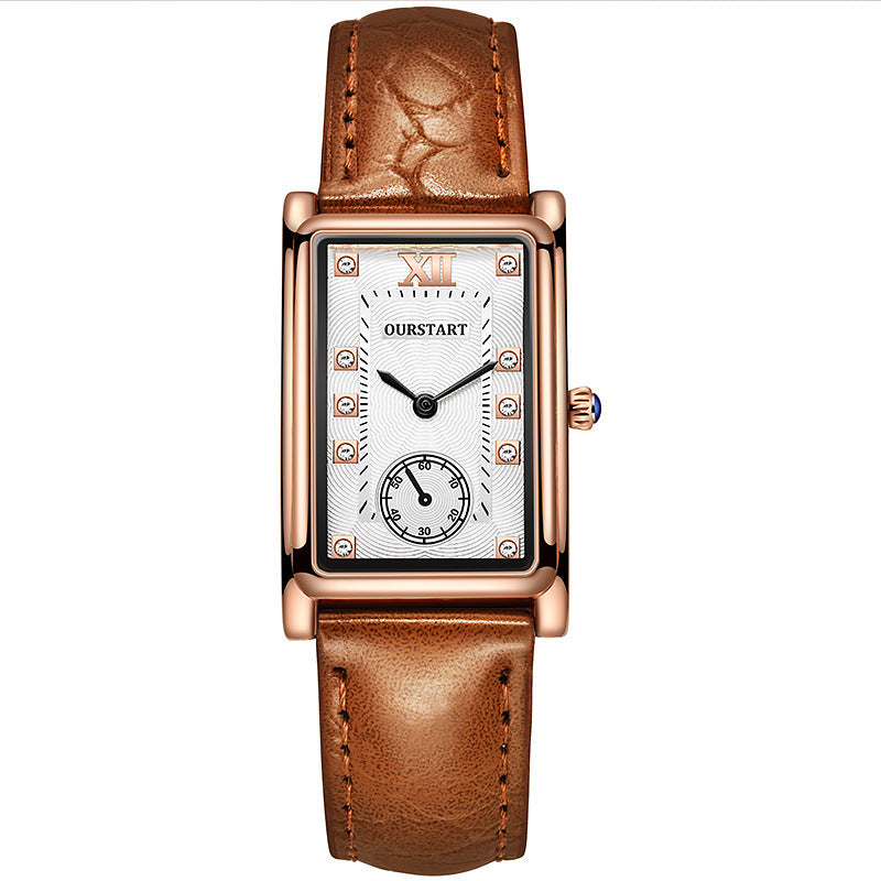 Chic Leather Couple Wristwatch - The Perfect Accessory for Stylish Moments