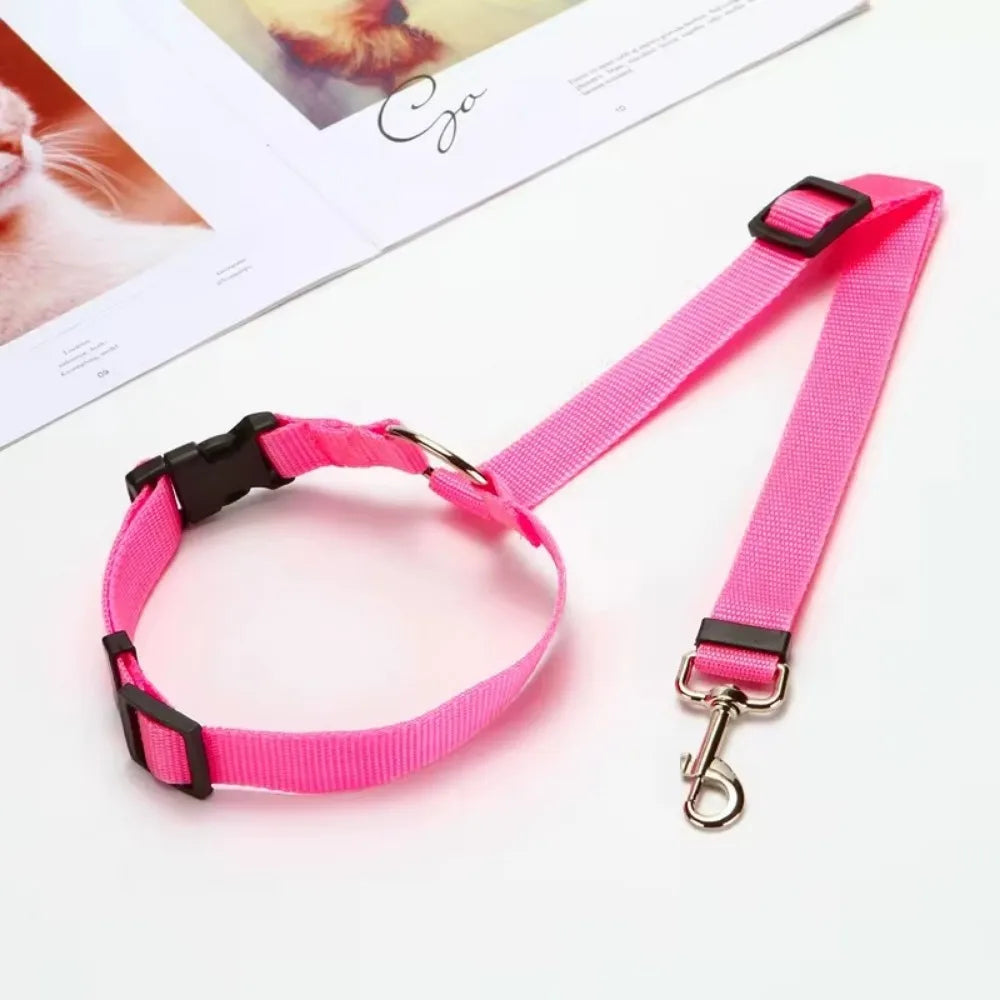 Adjustable Nylon Dog Seat Belt and Harness for Safe and Comfortable Travel