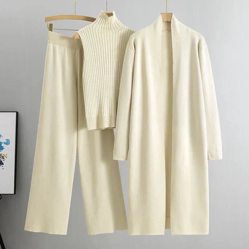 Jessica | Three-Piece Women's Cardigan and Pants Set
