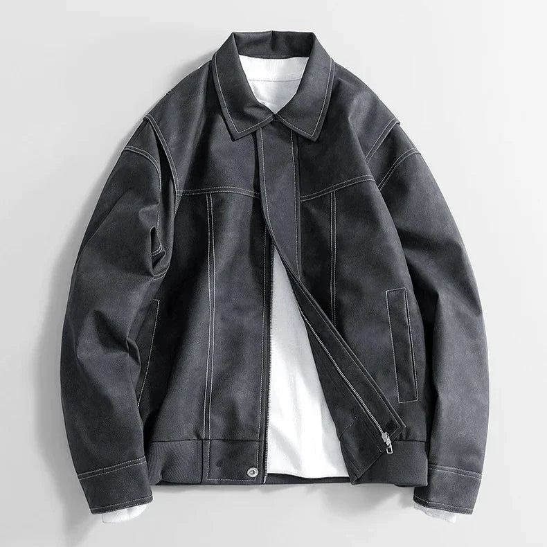 Stylish Genuine Leather Motorcycle Jacket for a Bold and Edgy Look