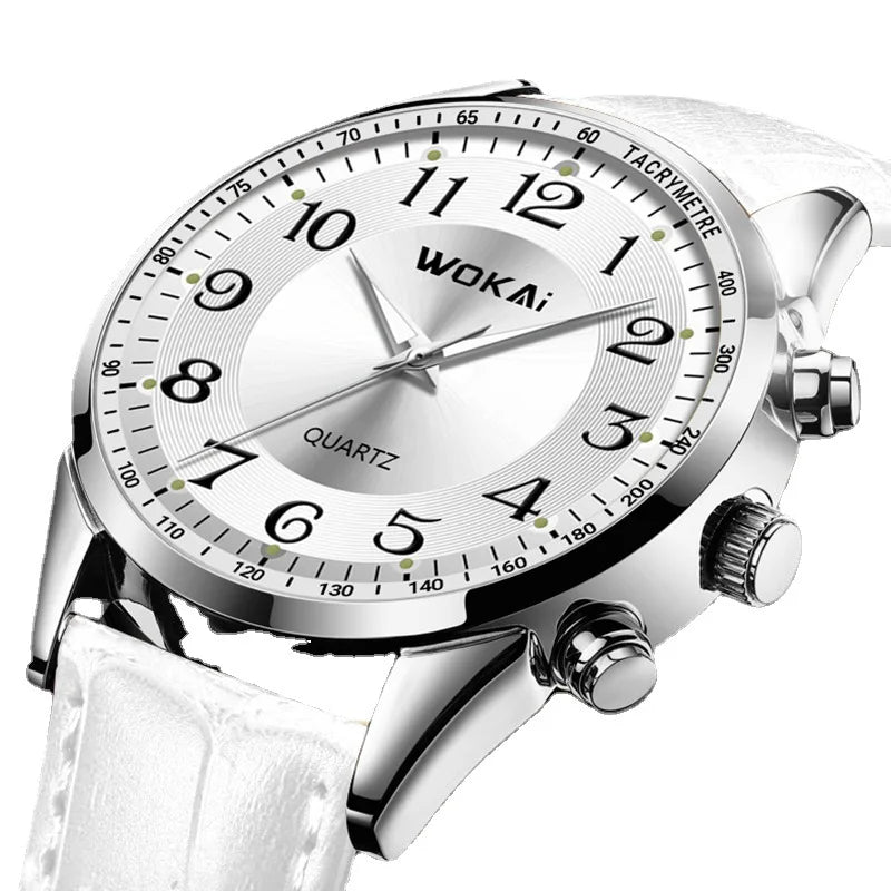 Casual white sports watch for an elegant and comfortable style