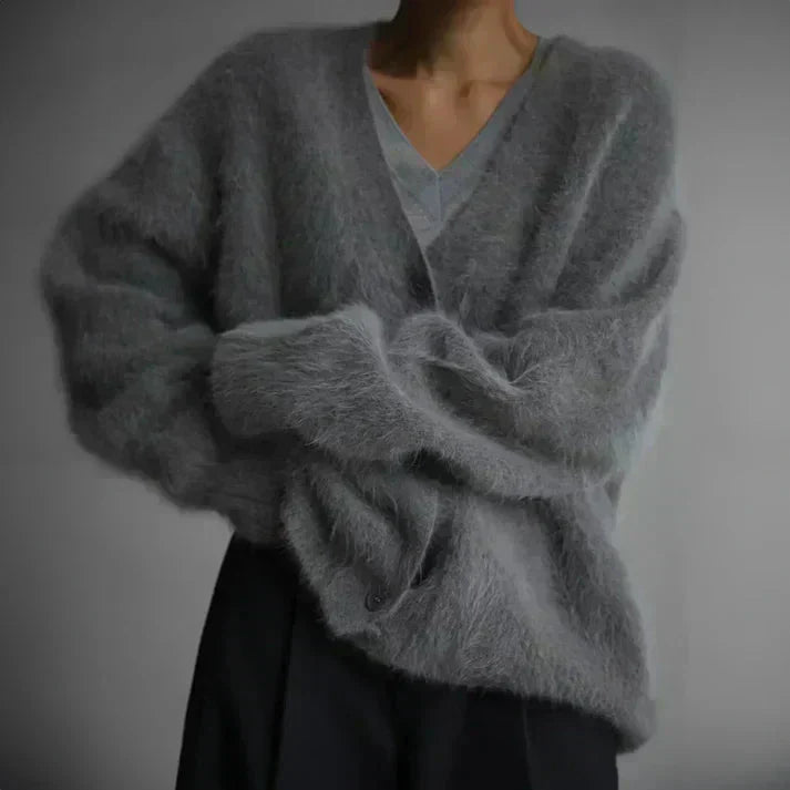 Luxe Fuzzy Mohair Cardigan