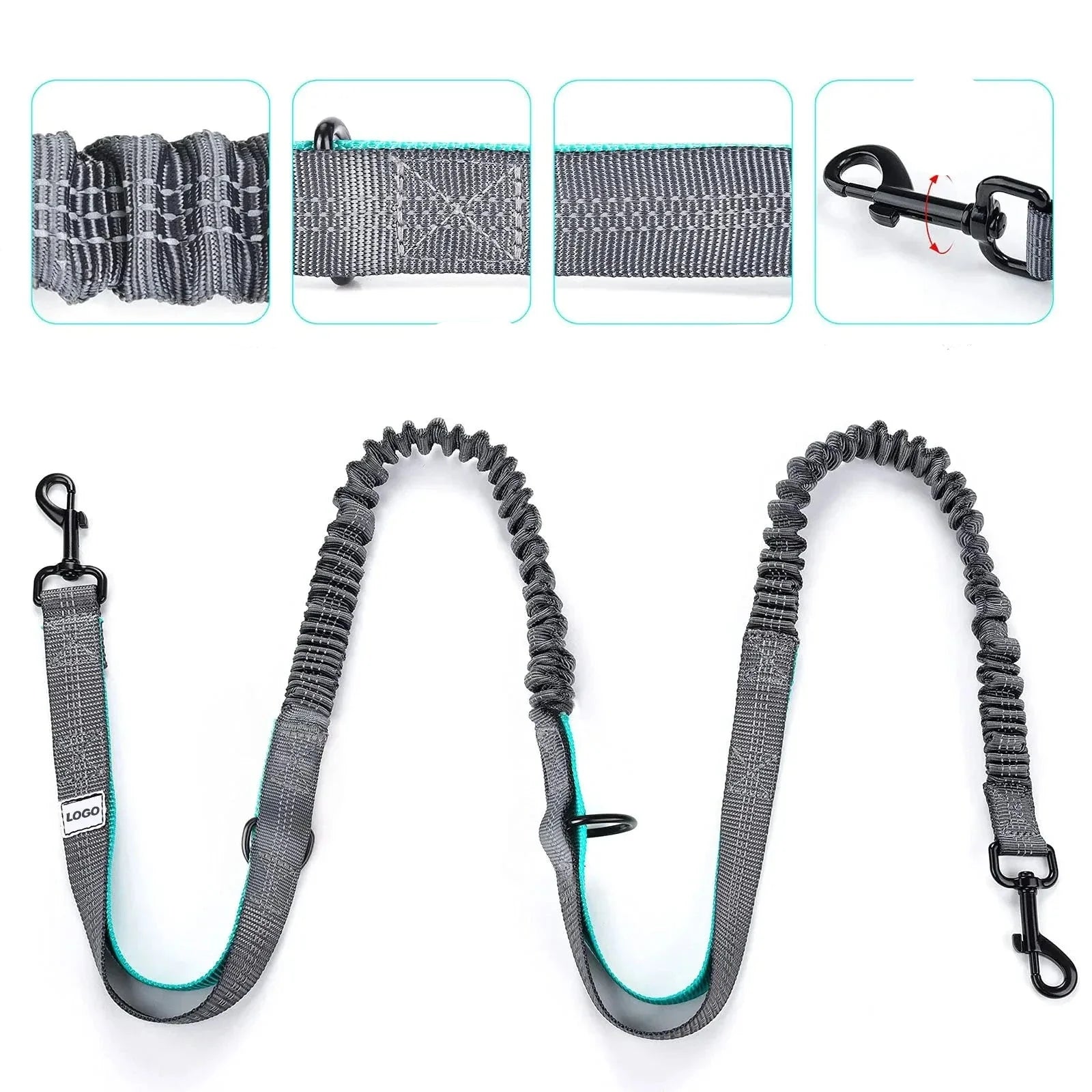 Reflective Jogger Dog Leash for Safe Running