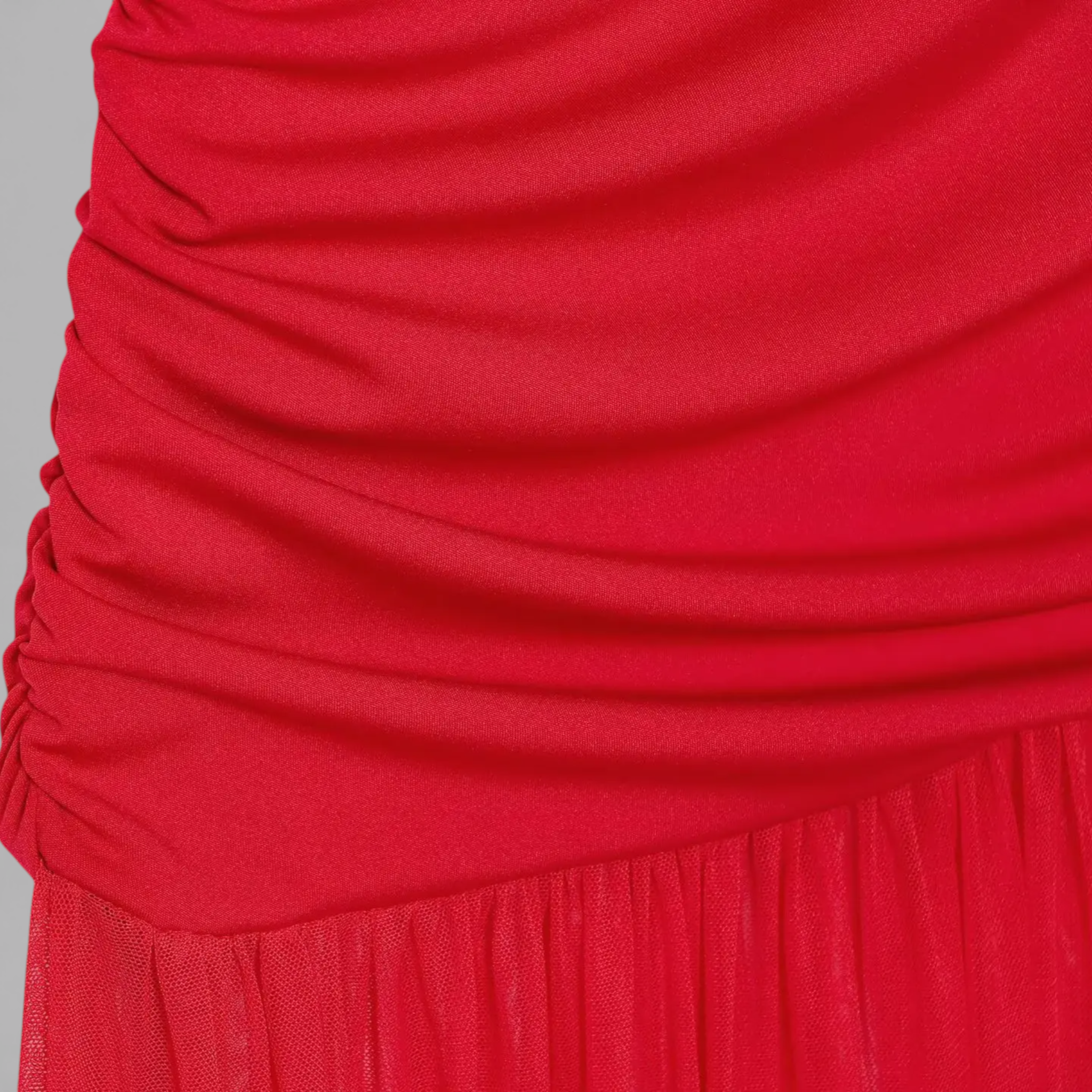 Elegant Brown Pleated Mesh Bodycon Dress