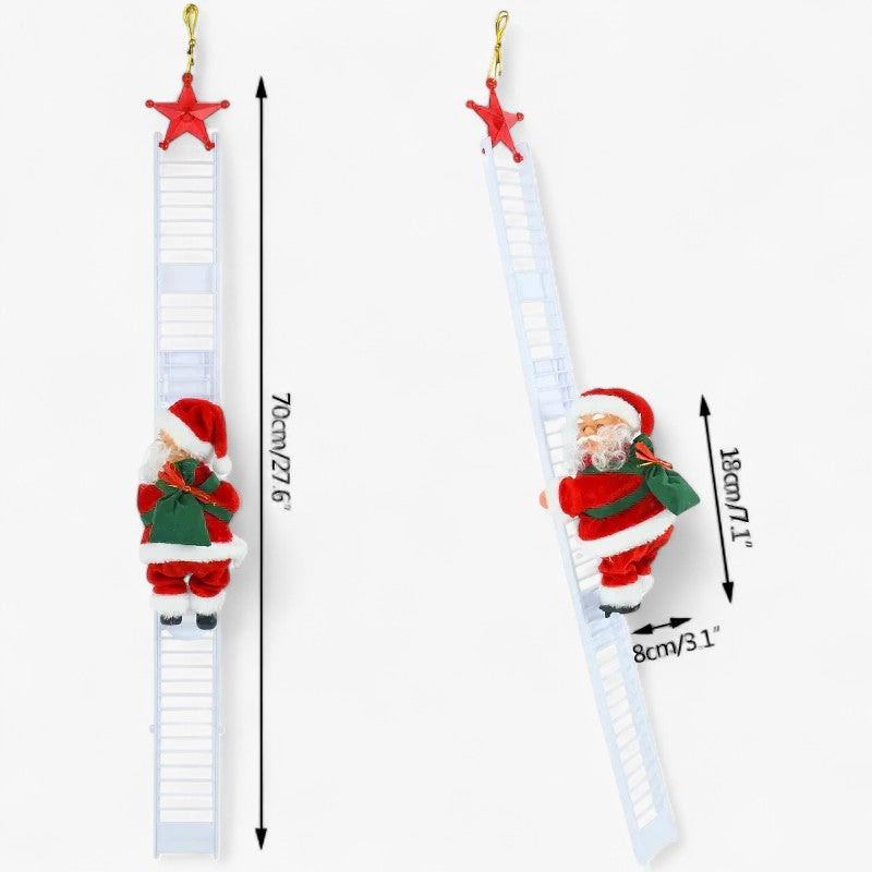 Jolly Festive Climbing Santa Socks Doll with Music – Perfect Christmas Tree Decoration